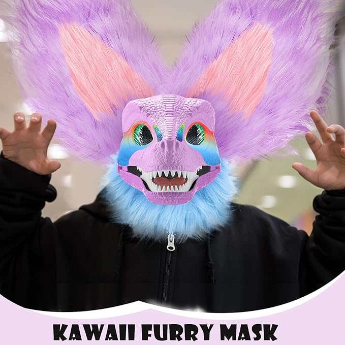13 Pcs DIY Dino Mask Kit Hard Plastic Dinosaur Mask Furry Therian Dino Costume Kit Animal Dinosaur Party Costume