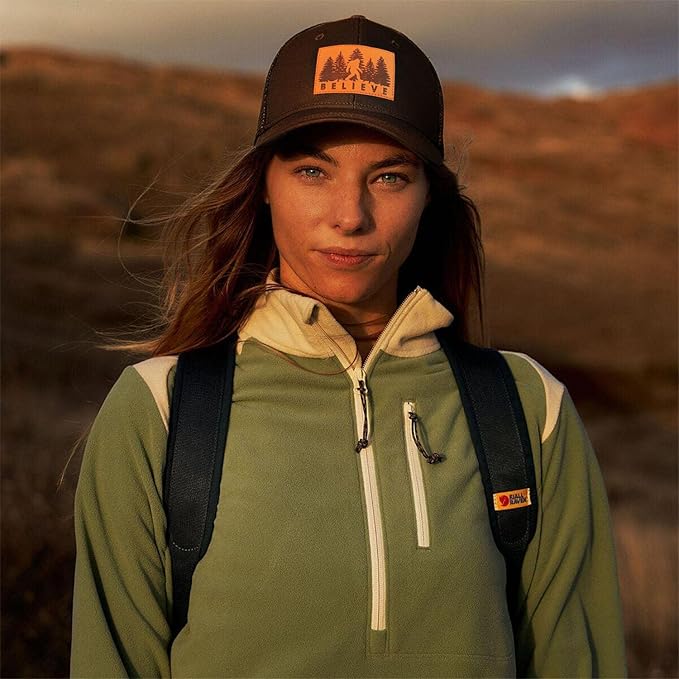 Mesh Bigfoot Hat Leather Cap for Men- Great Snapback Closure Sasquatch Hat for Hunting & Hiking