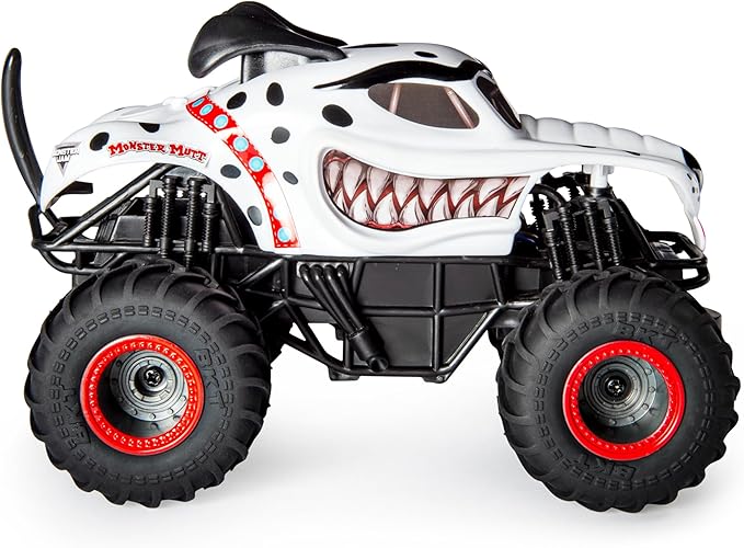 Monster Jam, Official Monster Mutt Dalmatian Remote Control Monster Truck for Boys and Girls, 1:24 Scale, 2.4 GHz, Kids Toys for Ages 4-6+