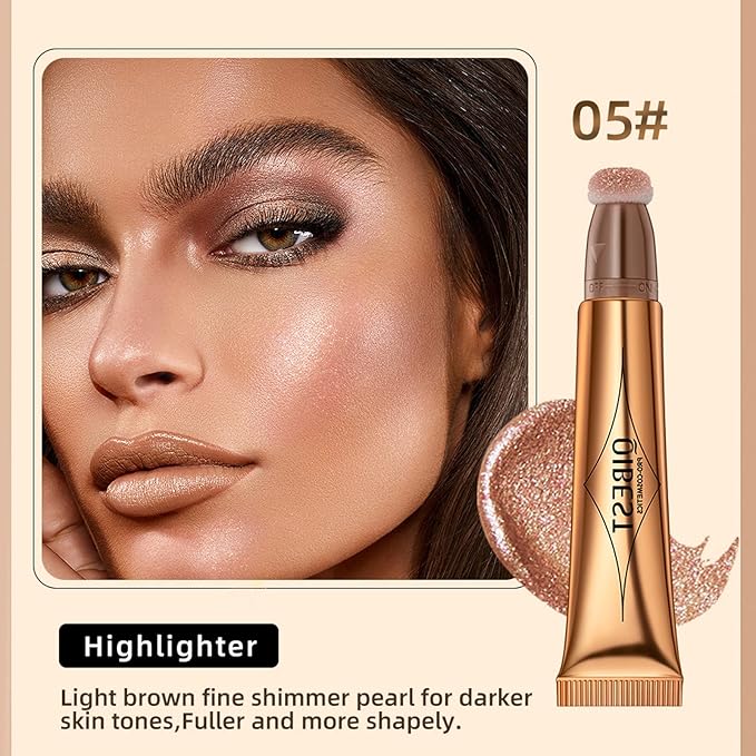 MEICOLY Liquid Highlighter Beauty Wand,Highlight Stick with Cushion