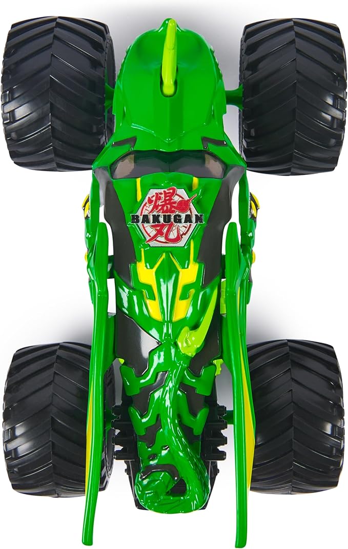 Monster Jam, Bakugan Dragonoid Monster Truck - Green, 1:24 Scale Die-Cast Vehicle-Chrome Rims and BKT Tread Tire for Playsets, Collectible for Fans & Birthday Parties, Kids Ages 3+