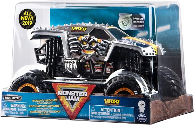 Monster Jam Official Max D Monster Truck, Die-Cast Vehicle 1:24 Scale