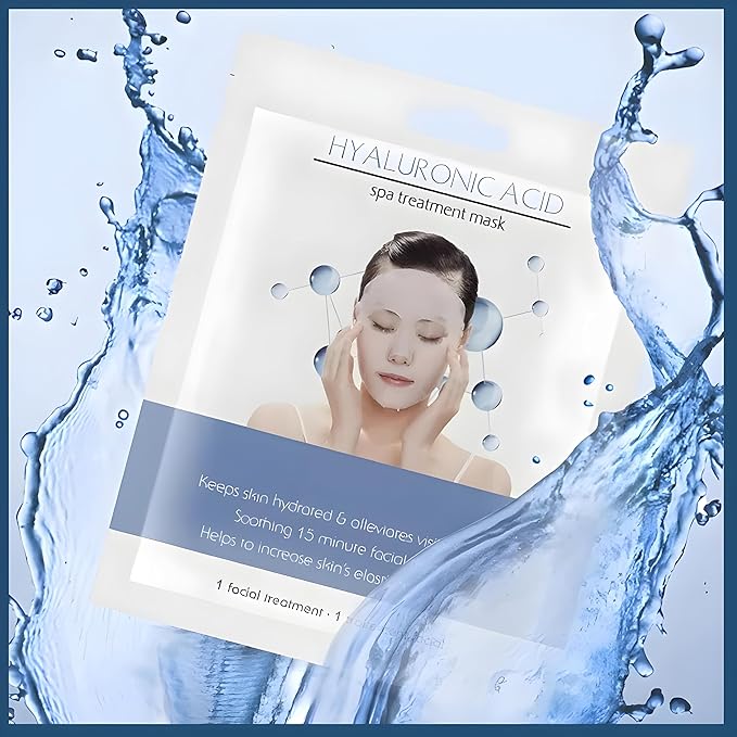 Face Masks Skincare | Instant Brightening Hydrating Hyaluronic Acid Face Sheet Mask | Anti-Aging Skincare | PH Balanced for Sensitive Skin | Not Tested on Animals | Korean Skincare