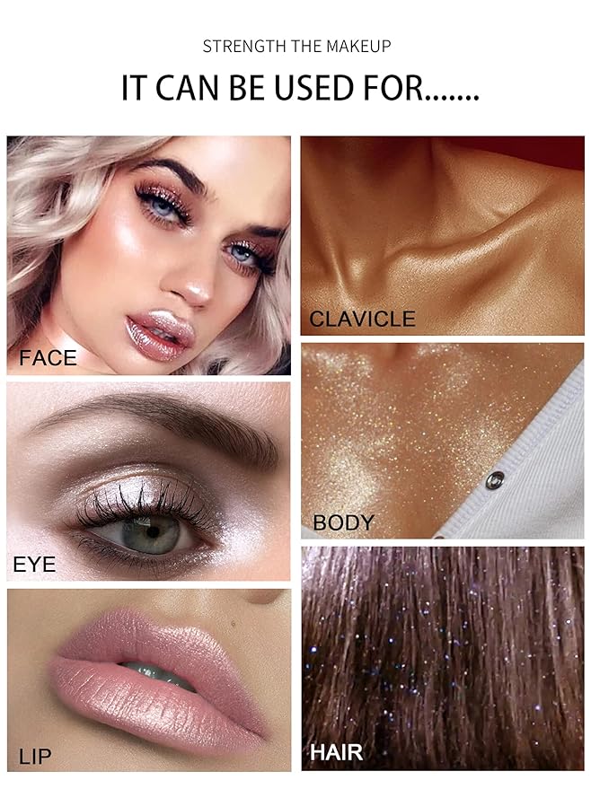 AKARY Shimmer Highlighter Powder, Fairy Polvo De Hadas