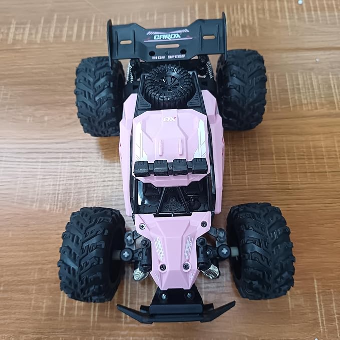 Carox Remote Control Car, 2.4GHz 25KM/H High Speed RC Car, 1:16 Off-Road Monster Truck with LED Lights and 1800mAh Rechargeable Battery – Ideal Gift for Boys 6+