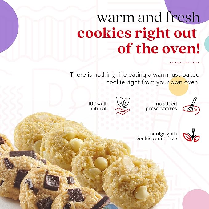 David's Cookies Preformed Frozen Cookie Dough Chocolate Chunk & Macadamia White Chip 80 count