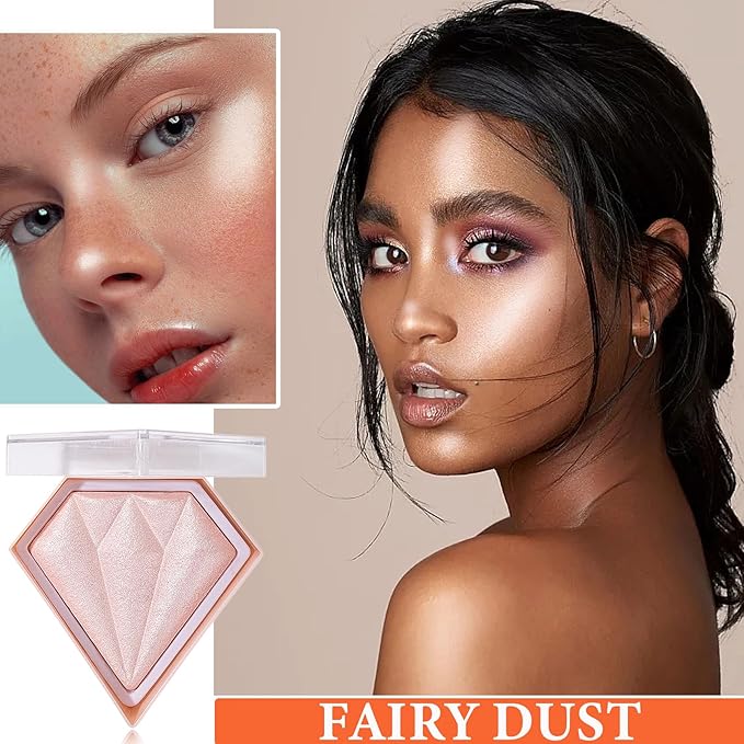 Glitter Blush Shimmer Highlighter Blusher Powder Makeup Face Fairy Pink)