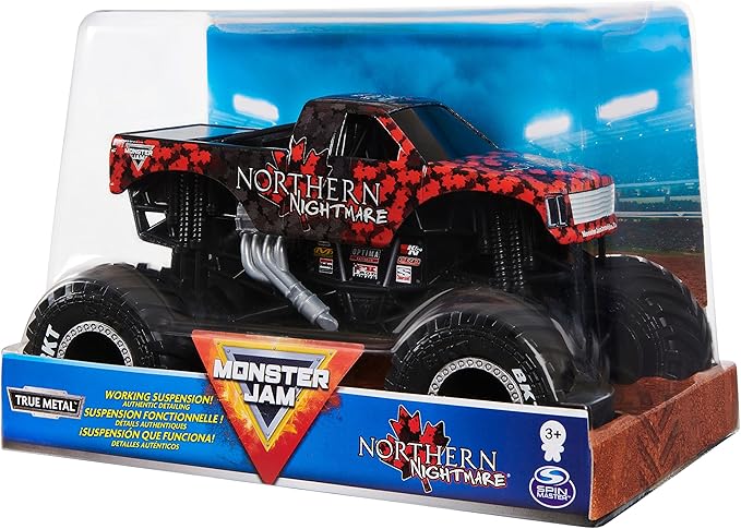 Monster Jam, Official Northern Nightmare Monster Truck, Die-Cast Vehicle, 1:24 Scale