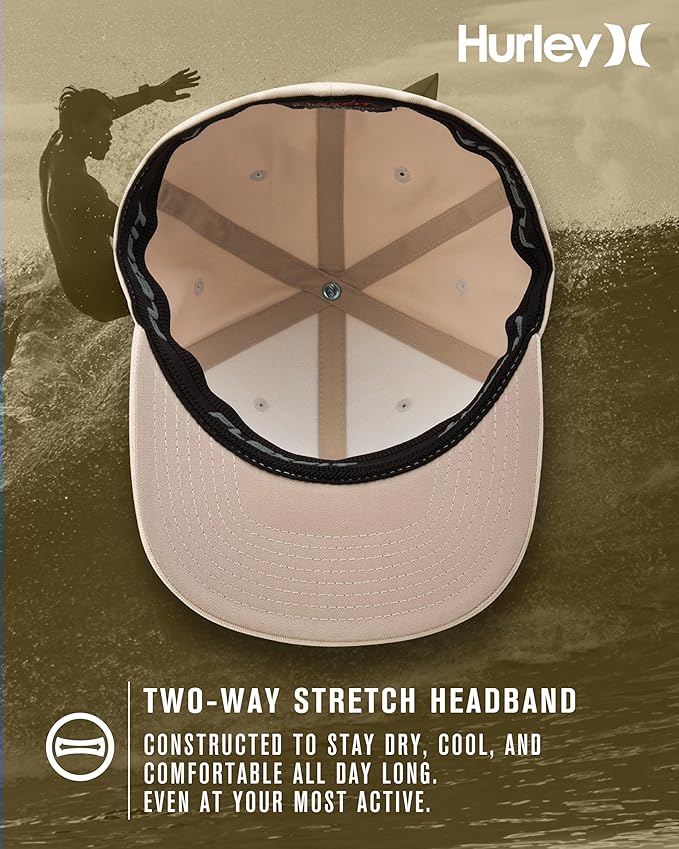 Hurley Mens Baseball Cap - Flexfit Fitted Baseball Caps for Men (Sizes: S-XL)
