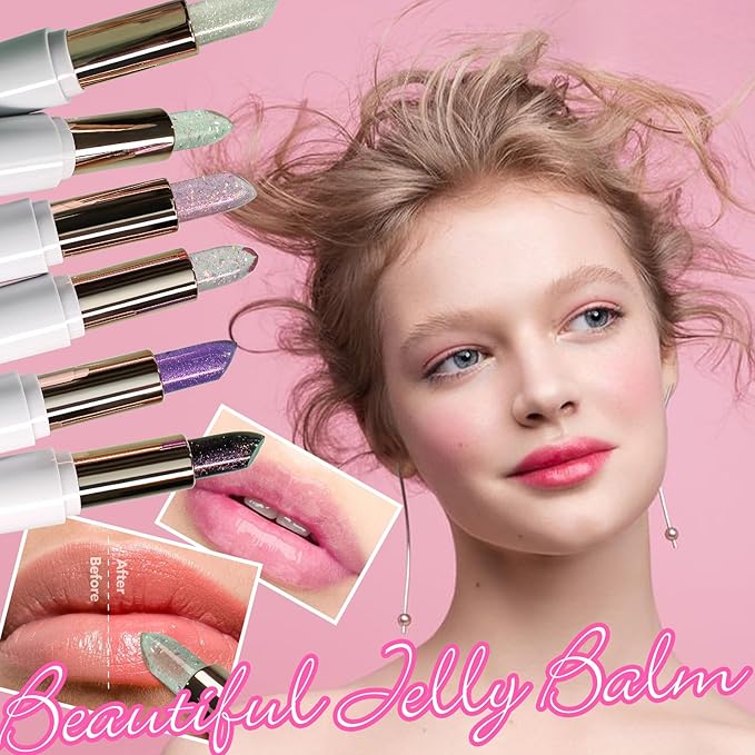 Pink Shimmer Lipstick, Ph Mood Magic Lipstick(3#)