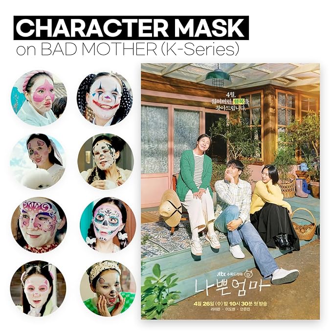Epielle Animal Character Sheet Masks | Korean Spa Masks for All Skin Types | Face Mask, Spa Gifts, Birthday Party Gifts, Girls' Night, Skincare Party | Assorted 6 Pack | Korean Skincare