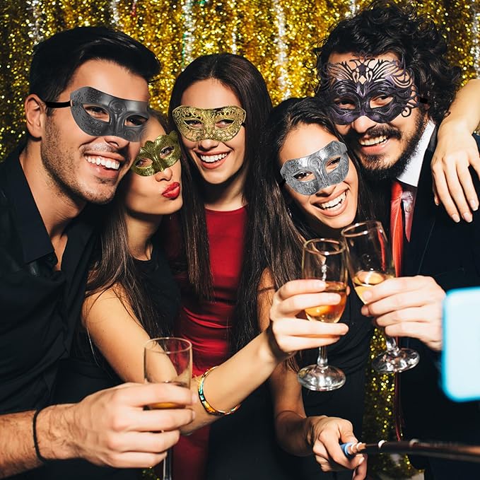yeload Masquerade Masks 100 Bulk Vintage Masks of Masquerade Party, Venetian, Mardi Gras, Halloween, Masks for Women, Men
