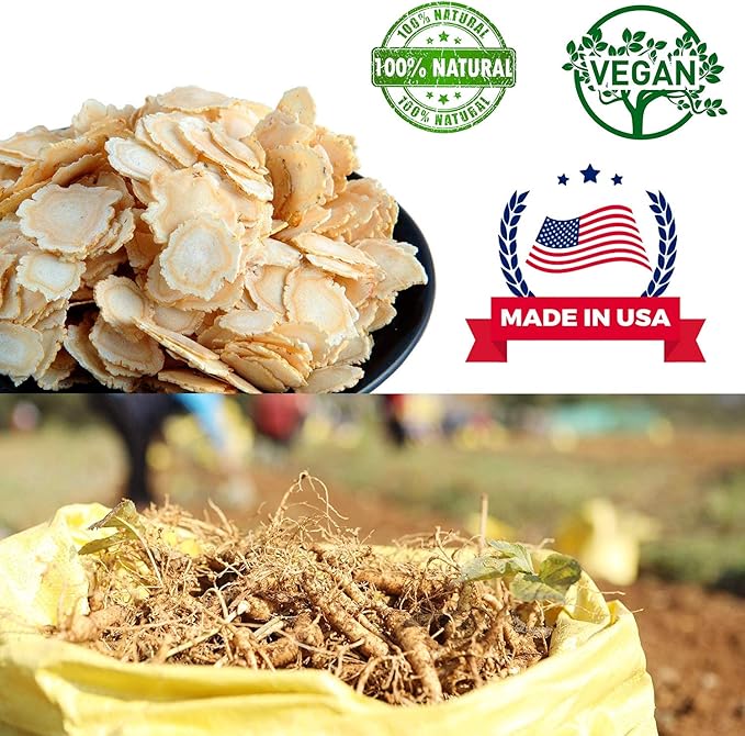 American Ginseng Slices from Wisconsin (Sliced Ginseng Root)Wisconsin Grown!Most People Use It to Make Ginseng Tea! Good for Health! (American Ginseng Slices (Small Round), 1 Box of 4 Ounces)