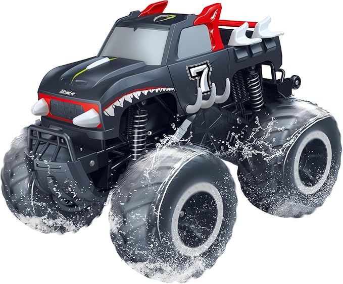 Threeking 1:16 Waterproof Monster Truck Pickup Toys RC Cars Remote Control Car Truck Toys 4WD All Terrain Off-Road Car Toy Gifts Presents 6 7 8 9 10 11 12 Year Old Kids Boys Girls Toys