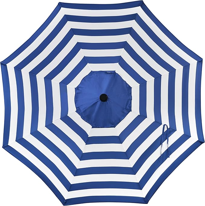 Yaheetech 9FT Outdoor Patio Umbrella, Outdoor Table Umbrella with Push Button Tilt and Crank?Market Umbrella with 8 Sturdy Ribs UV Protection Waterproof for Garden, Deck, Backyard, Pool