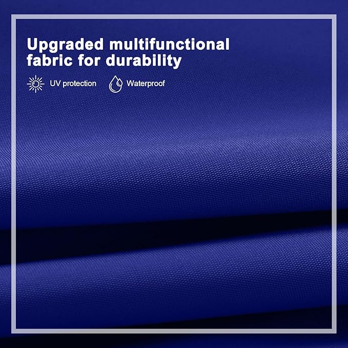 ABCCANOPY Solar Led Patio Umbrellas 3-Tiers 9FT (Blue)