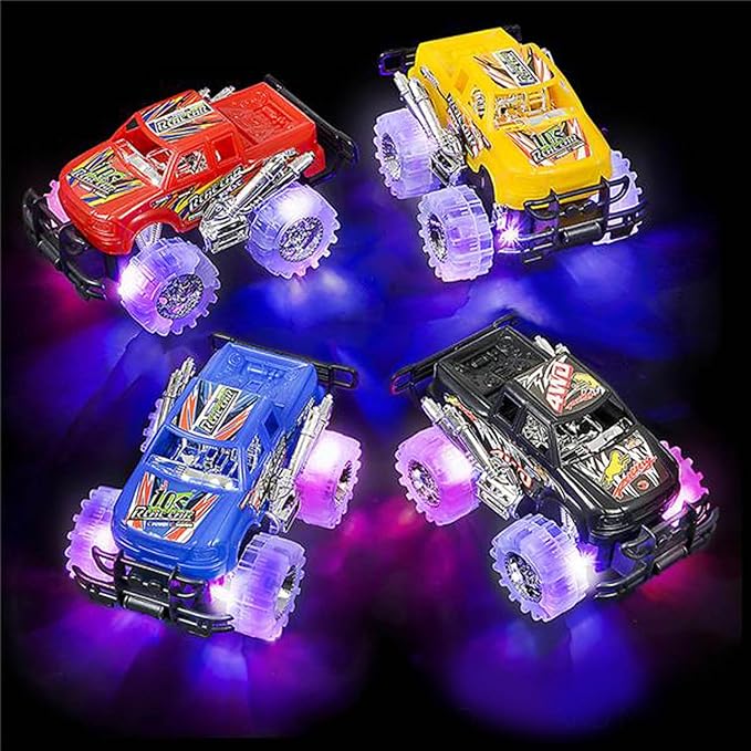 ArtCreativity Light Up Monster Trucks for Boys and Girls, Toy Truck Set of 2, Monster Trucks for Boys 3-6 Years Old, Toddler Monster Truck Toys, Light Up Trucks, Easter Gifts for Kids