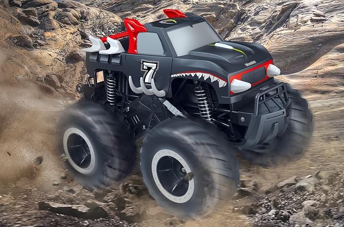 Threeking 1:16 Waterproof Monster Truck Pickup Toys RC Cars Remote Control Car Truck Toys 4WD All Terrain Off-Road Car Toy Gifts Presents 6 7 8 9 10 11 12 Year Old Kids Boys Girls Toys
