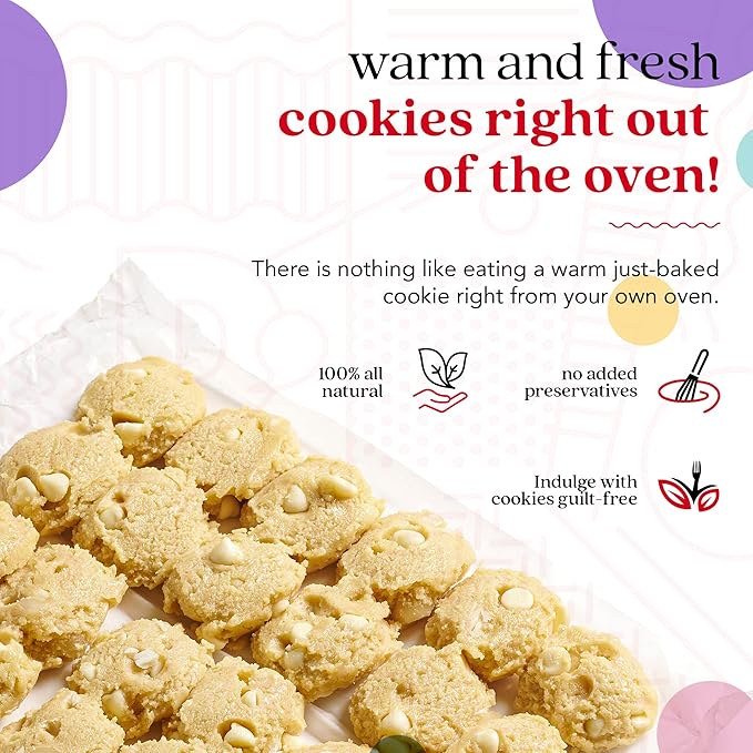 David's Cookies Preformed Frozen Cookie Dough Macadamia White 80 count