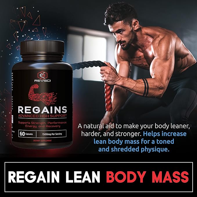 HGH Supplements for Men & Women - Regains Natural Anabolic Muscle Growth Building & Human Growth Hormone for Men, Muscle Builder for Men, Muscle Recovery Post Workout Supplement, 240 Protein Pills