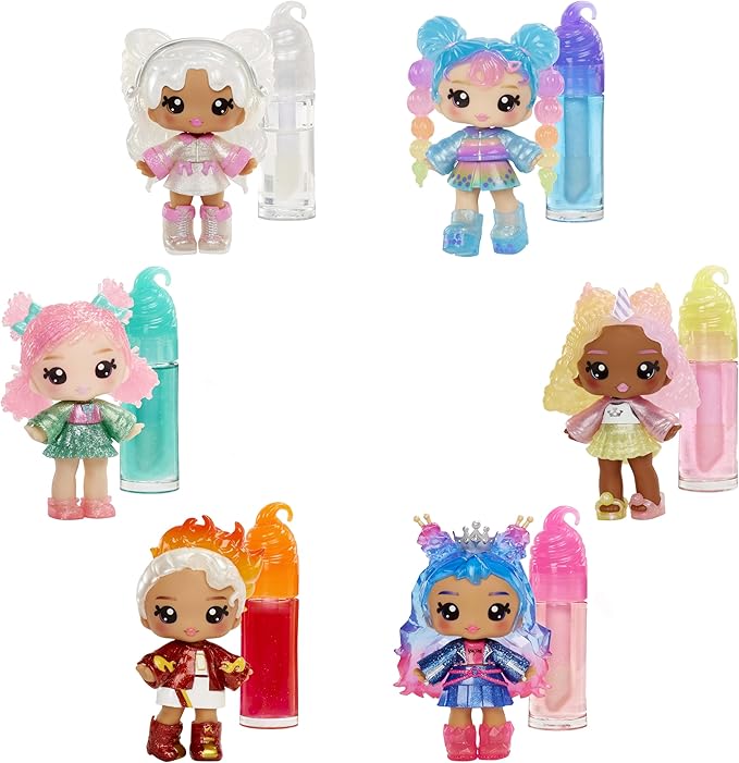 Yummiland Lip Gloss Doll - Amber Cinnamon, with DIY Lip Gloss Kit, Ages 4+