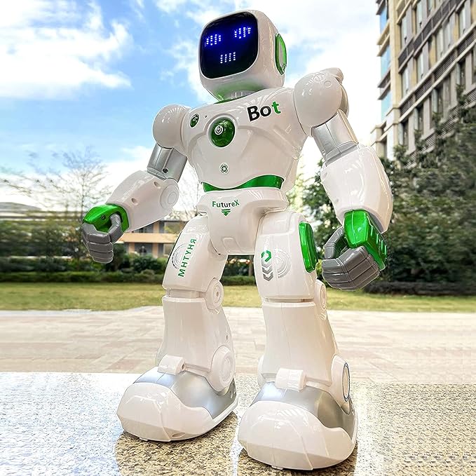 Ruko 1088 Large Robot Toys for Kids, Voice and App Control, Smart Remote Control Carle Robots, Programmable Interactive Music Girls Boys Toys, Gifts for Kids 4 5 6 7 8 9 Year Old, Green