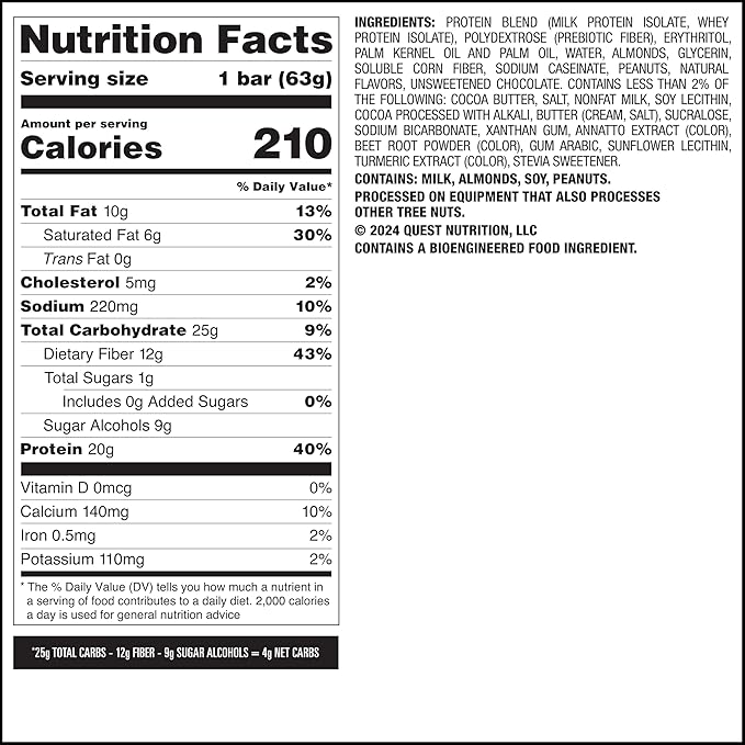 Quest Nutrition Overload Protein Bars, Sundae Funday, 20g Protein, 1g Sugar, 4g Net Carbs, Gluten Free, 12 Count