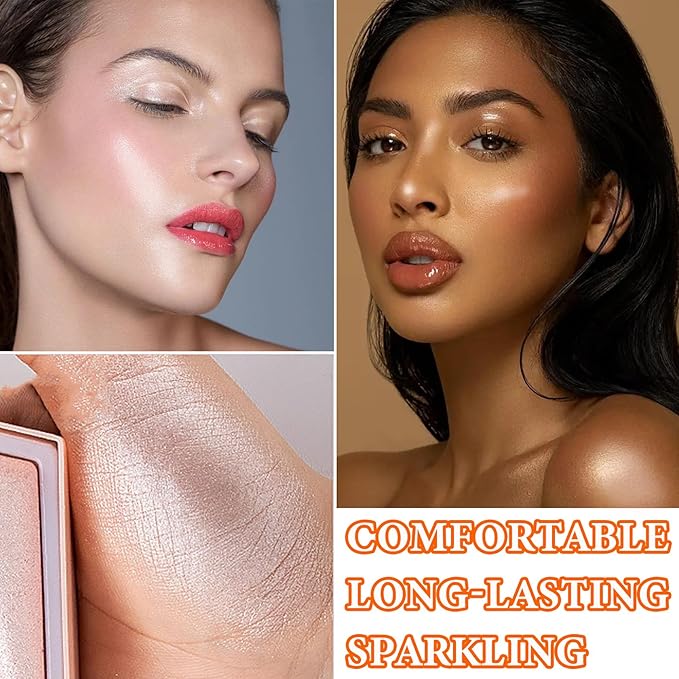 Glitter Blush Shimmer Highlighter Blusher Powder Makeup Face Fairy Pink)