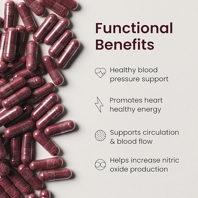 humanN SuperBeets Beet Root Capsules Quick Release 1000mg, Helps Support Nitric Oxide Production, Blood Pressure, Heart Health, Contains Beet Root Powder, Studied Antioxidants 180 Count Non-GMO Powder