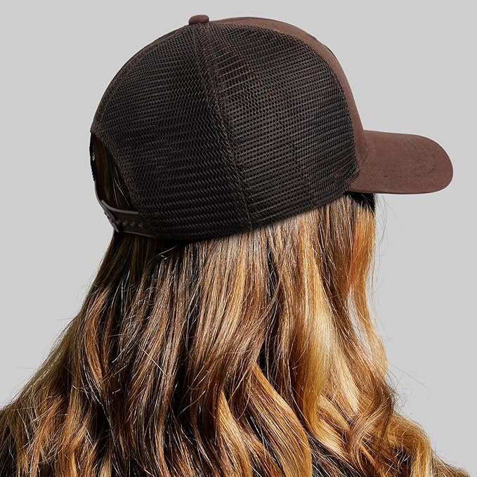 Mesh Bigfoot Hat Leather Cap for Men- Great Snapback Closure Sasquatch Hat for Hunting & Hiking