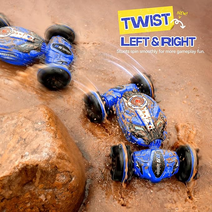 Ruko Q150 Amphibious Remote Control Car, 4WD Off-Road RC Stunt Car, IPX6 Waterproof Transform Vehicle Toys with 360ยฐ Rotating for All Terrain, Ideal Gifts for Kids