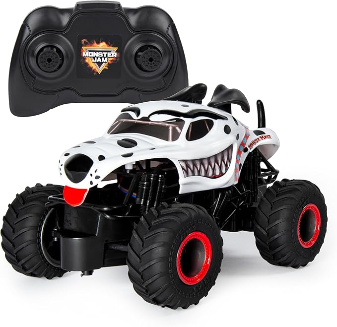 Monster Jam, Official Monster Mutt Dalmatian Remote Control Monster Truck for Boys and Girls, 1:24 Scale, 2.4 GHz, Kids Toys for Ages 4-6+