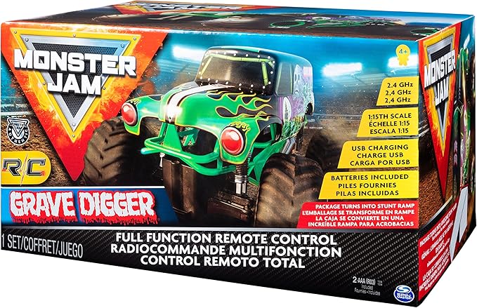 Monster Jam, Official Grave Digger Remote Control Truck 1:15 Scale, 2.4GHz