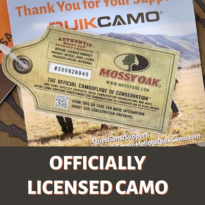 QuikCamo Lightweight 3D Leafy Camo Face Mask & Hat for Hunting, OSFM Adjustable Camouflage Hat, Mossy Oak & Realtree