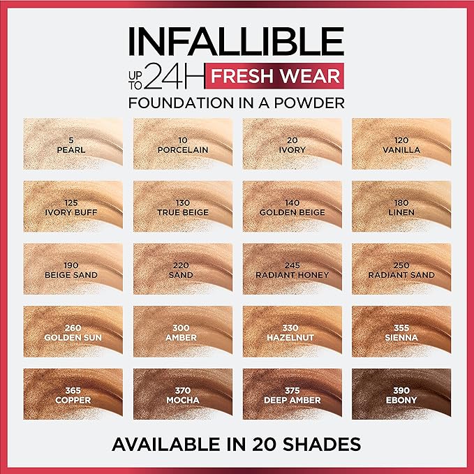L'Oreal Paris Makeup Infallible Fresh Wear Foundation in Pearl, . 0.31 oz