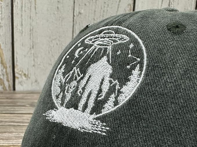 Embroidered UFO Alien Big Foot Hats