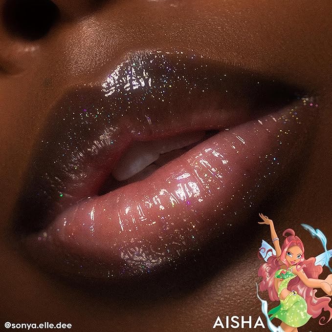 Colourpop Winx Club Ultra Glossy Lip Gloss - Hydrating, Sheer Blue Lip Gloss for Juicy, Fuller-Looking Lips - Formulated with Jojoba Oil to Moisturize & Nourish - Aisha (0.11 oz)