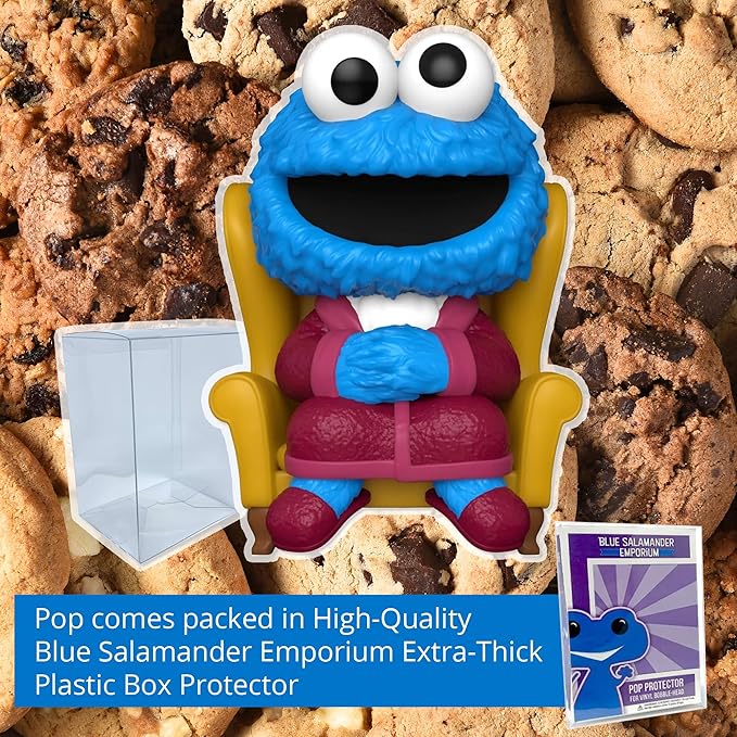Blue Salamander Emporium Protective Case Bundle – Includes Cookie Monster #1609 Vinyl Figure