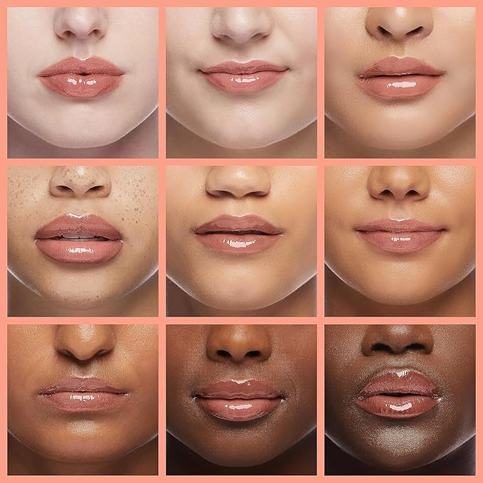 2 Colors Hydrating Plumping Lip Glow Oil,Moisturizing Lip Oil Gloss Transparent Glossy Lip Gloss Primer Lip Tint for Lip Care and Dry Lip (001#+007#)
