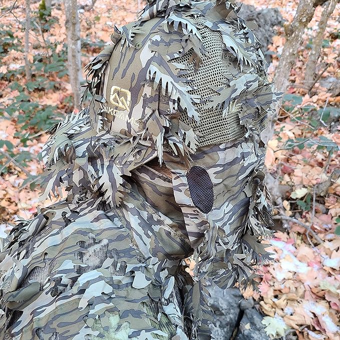 Mossy Oak Break-Up Camo Face Mask Rear Facing Hat for Hunting, Officially Licensed Camouflage