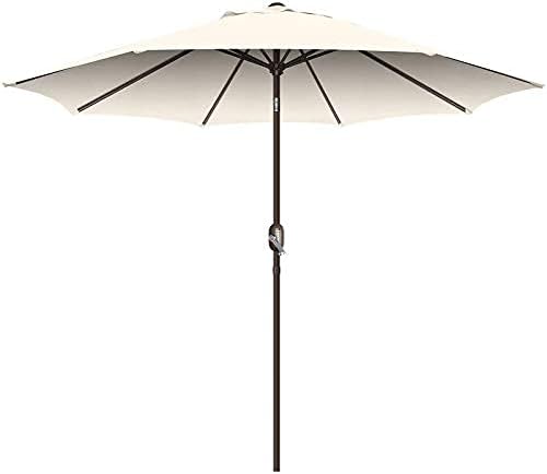 7.5Ft/9Ft Patio Umbrella, UV Protect Pool Umbrella with Heavy Duty Pole,Outdoor Umbrella with Push Botton Tilt & Crank