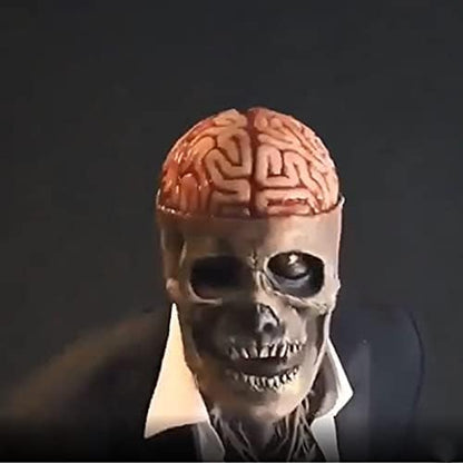 Skull Mask - Scary Full Head Skeleton Headgear - Realistic Halloween Cosplay Latex Horror Mask