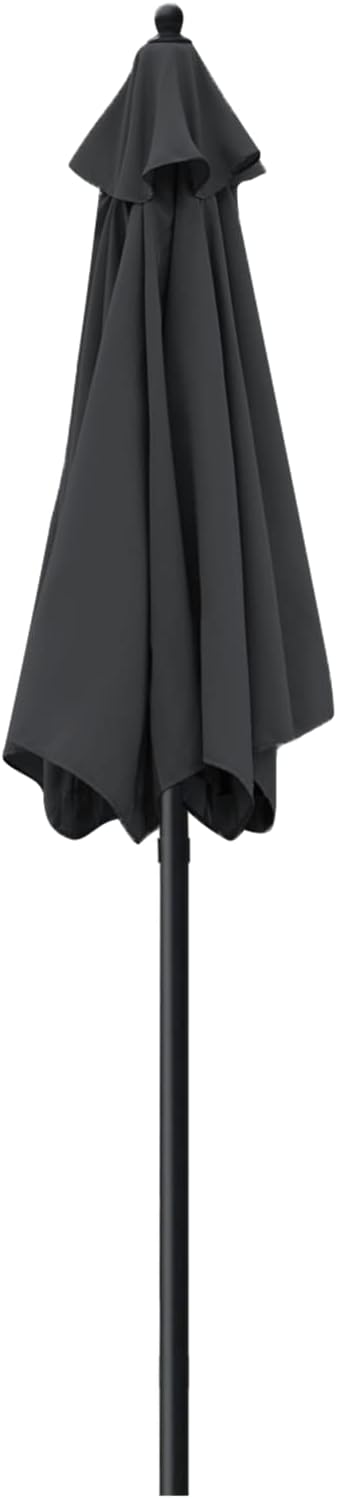Sunnyglade 7.5' Patio Umbrella Outdoor Table Market Umbrella with Push Button Tilt/Crank, 6 Ribs (Black)