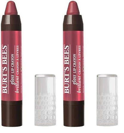 Burt's Bees 100% Natural Moisturizing Gloss Lip Crayon, Tahitian Sunset - 1 Crayon (Pack of 2)