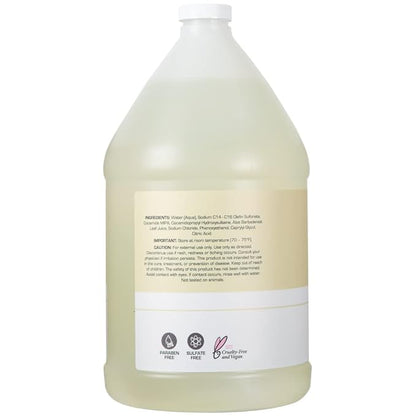 Ginger Lily Farms Club & Fitness Moisturizing Shampoo for All Hair Types, 100% Vegan & Cruelty-Free, Fragrance Free, 1 Gallon (128 fl oz) Refill