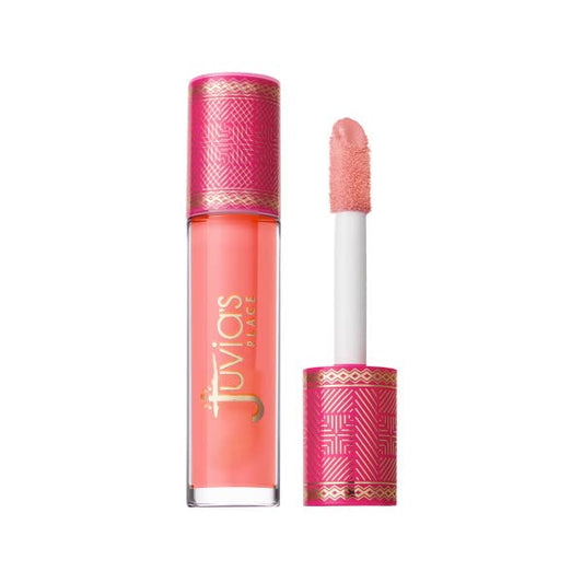 Juvia's Place Long Lasting Hydrating The Reds & Berries Lip Gloss Glass Ruby Rose, 16 oz, Soft Red