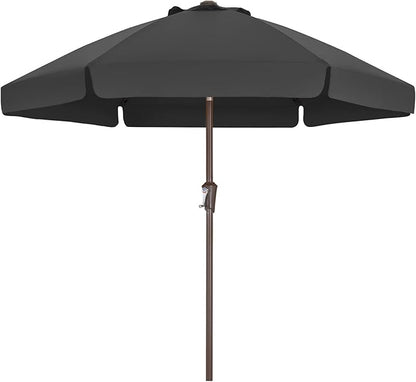 ABCCANOPY Patio Umbrella 7.5ft, Outdoor Table Umbrella with Push Button Tilt and Crank, 8 Ribs Umbrella for Patio Pool Garden Deck (Dark Gray)