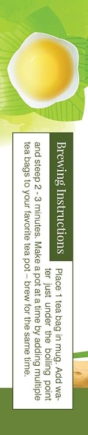 Davidson's Organics, Lemon Ginseng Green, 8-count Tea Bags, Pack of 12
