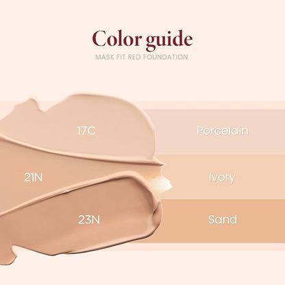 TIRTIR Mask Fit Red Foundation + Puff Set 21N Ivory