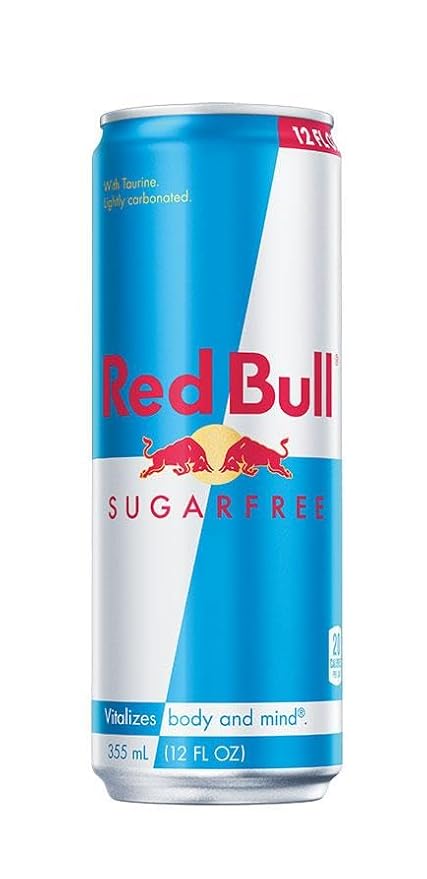 Red Bull Sugar Free Energy Drink with 114mg Caffeine plus Taurine & B Vitamins, 12 Fl Oz, Pack of 4 Cans